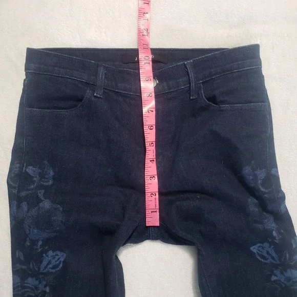 J. Brand Mi-Rise Super Skinny Jeans Women's Size 28 Indigo Blossom Stretch Denim - Picture 11 of 12